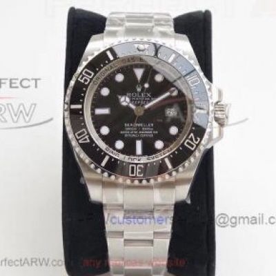Perfect Replica VR MAX Rolex Sea Dweller Deepsea Stainless Steel Case Swiss Grade 44mm Watch